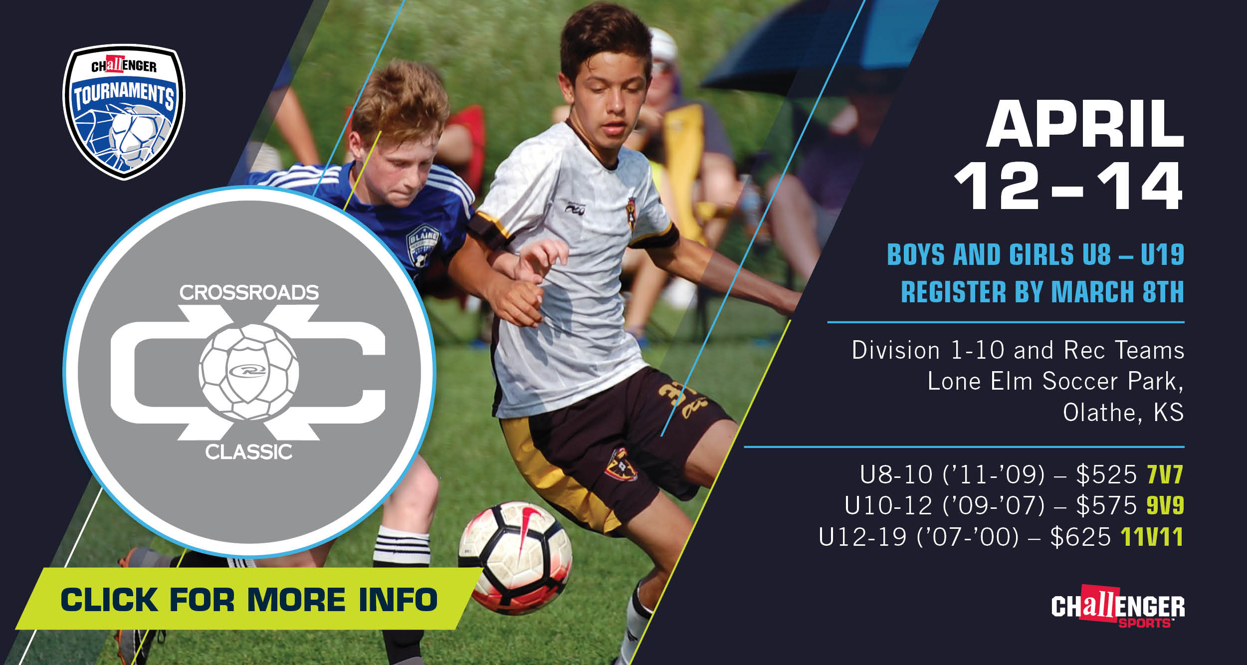 Kansas Rush Soccer Club > Tournaments > Crossroads Classic Kansas Rush Soccer Club > Tournaments > Crossroads Classic